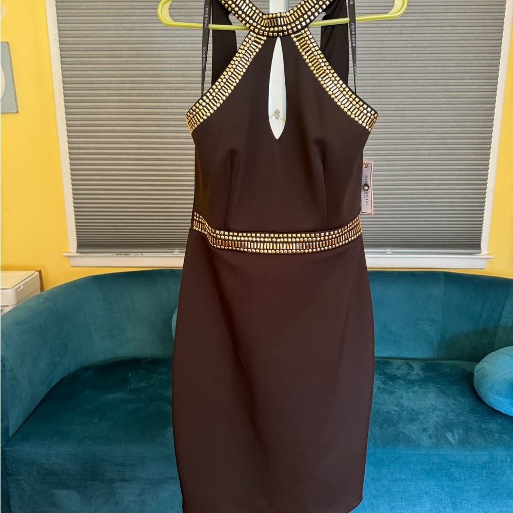 Bisou bisou halter black dress